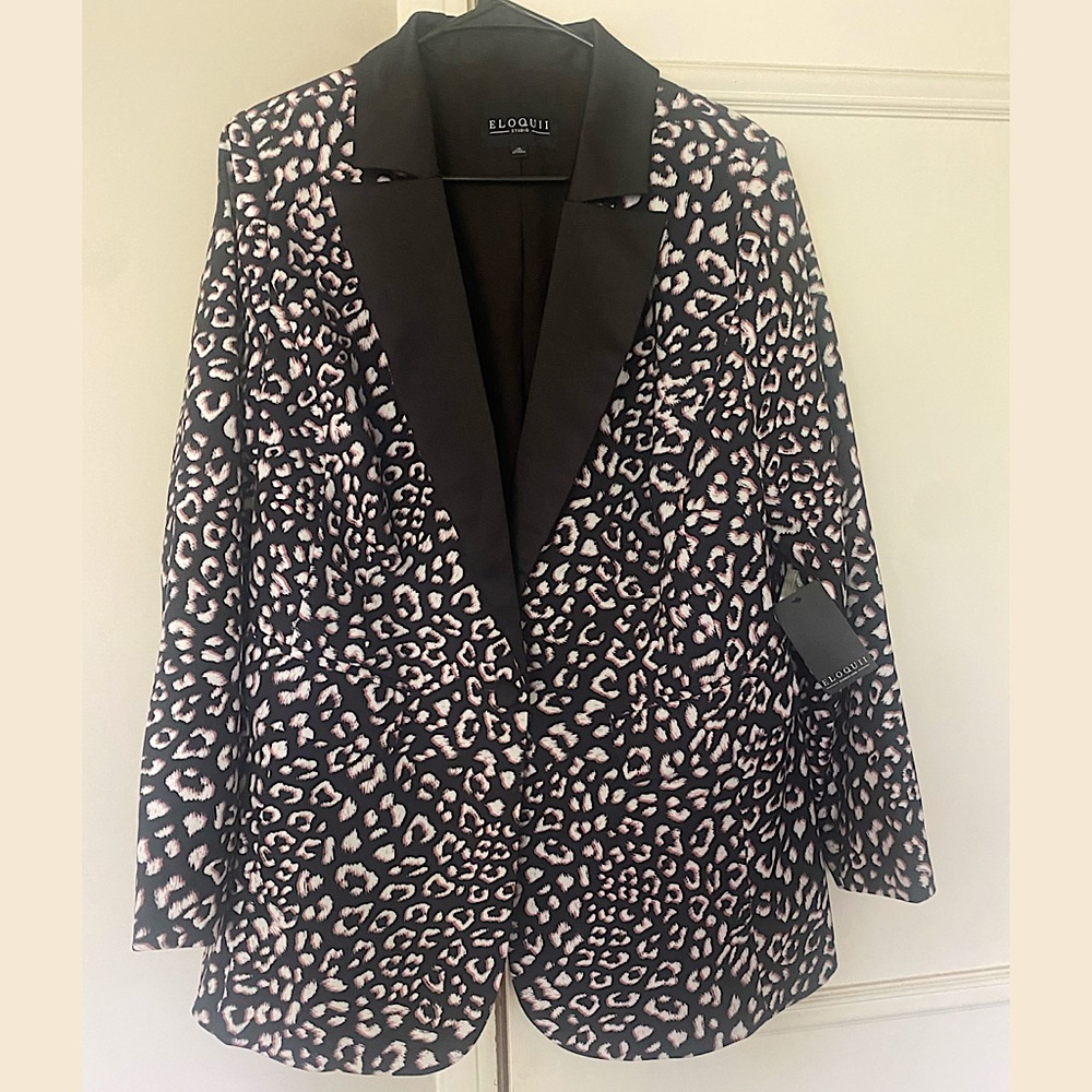 Eloquii Leopard Print Blazer- size 16 NWT